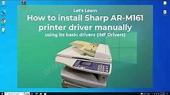 How to Install Sharp AR-M161 Printer Driver on Windows 11, 10, 8, 7