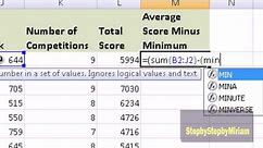How to Calculate Scores in Excel