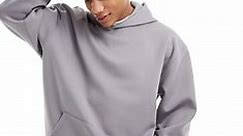 ASOS DESIGN oversized scuba hoodie in grey | ASOS