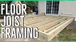Installing Joists and Sheathing the Floor ||14x14 Home Addition||