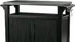 Keter Unity XL Portable Table and Storage Cabinet, in Dark Grey
