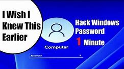 Reset Forgotten Windows Password 10 and 11 Under 1 Minute Without Software.