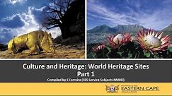 Gr 12 Tourism World Heritage Sites Part 1