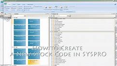 How to Create a New Stock Code in Syspro