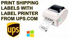 How to print UPS Shipping Label (4x6" Self Adhesive) from UPS.com Website via Browser on Windows