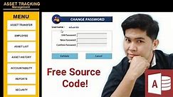 Simple CHANGE PASSWORD in Microsoft Access | Free Source Code Available | Edcelle John Gulfan