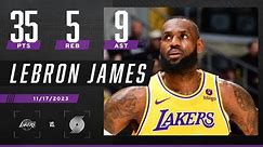 🚨 LEBRON JAMES DOES IT ALL 🚨 Ties Kobe Bryant for 3rd ALL-TIME 35+ PTS games