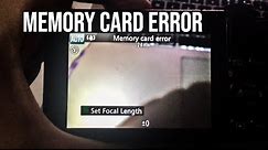 Canon G7X Memory Card Error
