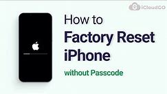 How to factory reset iphone without passcode
