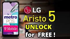 🥇 How to Unlock LG Aristo 5 (metroPCS by T-Mobile)
