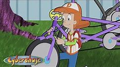 The CyberSquad's Cool New Ride! | Pedal Powered Cars | Cyberchase