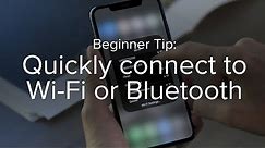Quickly connect to Wi-Fi or Bluetooth networks in iOS 13