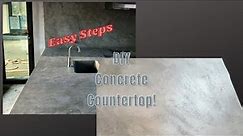 Here's how to get the look of Concrete Countertops on the DIY budget!