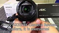 Sony FDR-AX33 4K Camera - New camera specs and review!