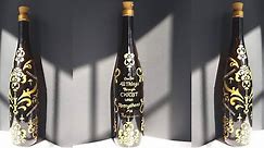 DIY Wine Bottle Design Using Stencils | Bottle Art | Wine Bottle Crafts | HD
