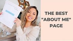 How to Write an About Me Page for Your Product Based Business
