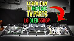 Learn how to replace TV parts. (LG OLED55B6P)