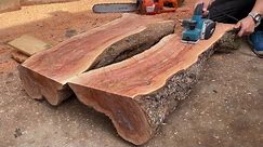 The Boy's Rustic Masterpiece With A Strange Tree Stump: Revive A Dry Tree Stump Into A Vibrant Table
