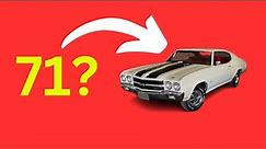 How to tell the difference between a 70, 71, and 72 Chevelle.