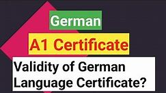 German Language Certificate Validity|Validity of German Certificate| Lifetime Valid 💥| ADITYA Sharma