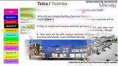 jobs | Telco | Toshiba interview questions and answers for freshers / experienced