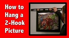 HOW TO HANG A PICTURE WITH 2 HOOKS