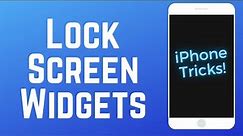 How to Add Widgets to iPhone Lock Screen in iOS 16