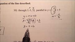 Writing Linear Equations of Parallel and Perpendicular Lines (Examples)