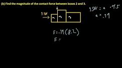 Three Boxes' Contact Forces