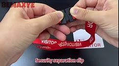 Visitor ID Badge Card with Lanyard Clip - Reusable Temporary Pass, Heavy Duty Plastic Name Tag for Company, School, Exhibition (10 pcs)