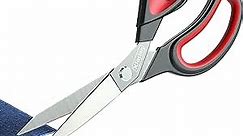 XFasten Heavy-Duty Professional Tailor Scissors, 9.5-Inch Heavy Duty Ultra-sharp Dressmaker’s Scissors Shears for Fabric Cutting | Sewing scissors for Fabric Red