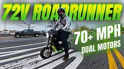 This Electric Mini Bike is INSANELY FAST! 72V Roadrunner + Dual Fardrivers