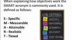 Goals and Objectives - Identifying the Difference