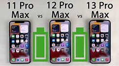 iPhone 13 Pro Max vs 12 Pro Max vs 11 Pro Max Battery Life DRAIN Test