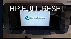 Full reset HP PageWide Pro 377 477 577 552 managed 55250dw FACTORY RESET