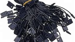 7 Inch 1000Pcs Black Hang Tag String Snap Lock Pin Loop Fastener Hook Ties, Easy and Fast to Attach