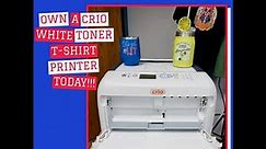 Making a t-shirt with the CRIO 8432 white toner printer in UNDER 5 SECONDS!!!