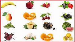 Fruits and Vegetables Name in English Learning - English Vocabulary for Kids