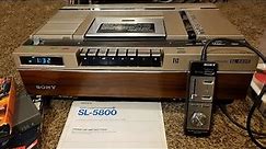 Sony SL-5800 Betamax VCR (from 1980)