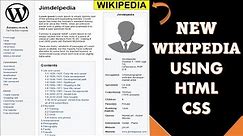 How To Create A Wikipedia Website Using Html And CSS