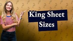 What size are king sheets in cm?