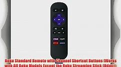 Roku Standard Remote with Channel Shortcut Buttons [Works with All Roku Models Except the Roku