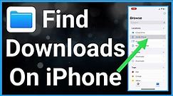 How To Find Downloads (Safari, Chrome, Etc.) On iPhone!