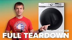 Samsung Dryer Teardown Disassembly – Model # DVE45R6100W/A3