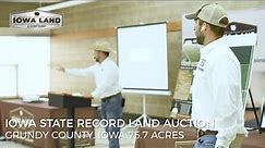 $22,600 Per Acre Iowa State Record Farmland Auction | Grundy County, Iowa 75.7 Acres