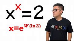 Solving x^x=2 (exact answer)