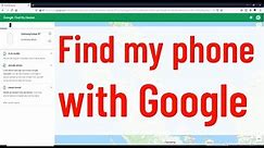 Finding my phone with Google android