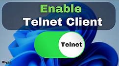 How To Enable Telnet On Windows 11