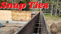 CONCRETE FOUNDATION WALLS WITH SNAP TIE FORMS