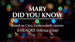 Mary Did You Know - Carrie Underwood | Karaoke